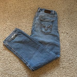Bke tyler straight leg lt wash jeans